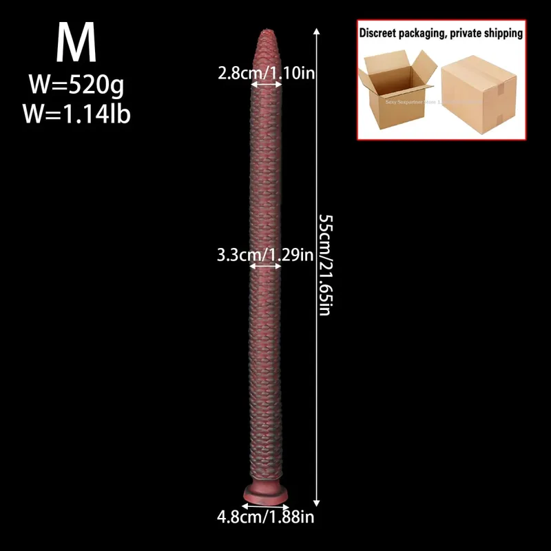 ยาว 55 ซม.ปลั๊กฟักทองDildoลึกAnal Whipนุ่มAnal Plugของเล่นสำหรับผู้ใหญ่Monster Dilator Anal Dildo Stimulatorผลิตภัณฑ์ — image 9