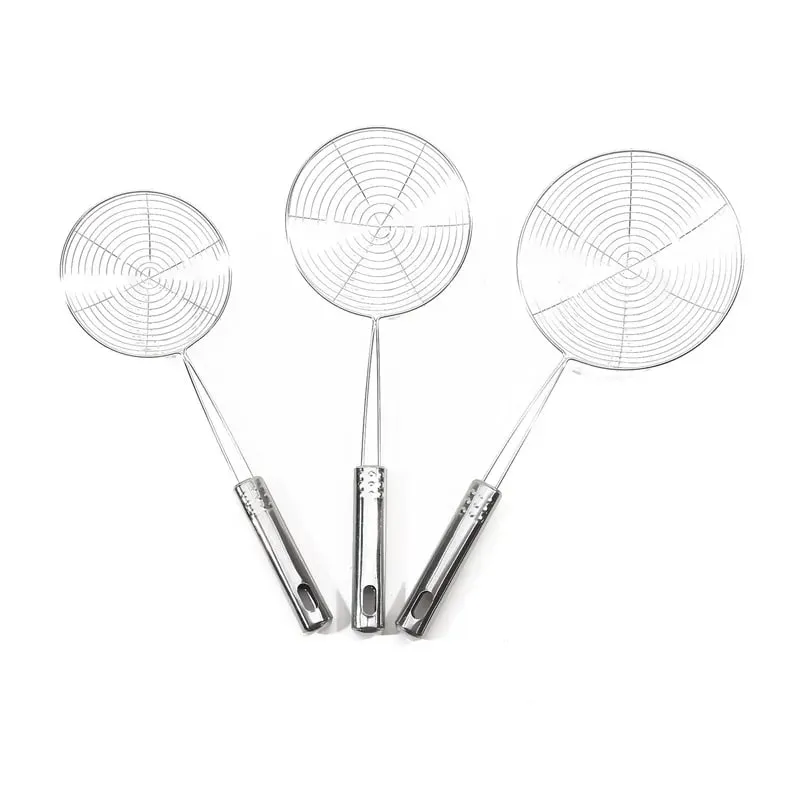 Oval Skimmer Stainless Steel Filter Mesh Oil Pot Food Filter Cookware Colander Fried Filter Kitchen Strainer Baking Cooking — image 8