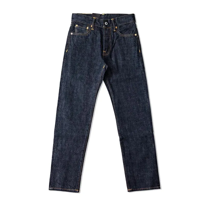 Red Tornado 511XX-0001 16oz Pink Line Selvedge Denim Jeans for Men Straight Fit Slim Silhouette