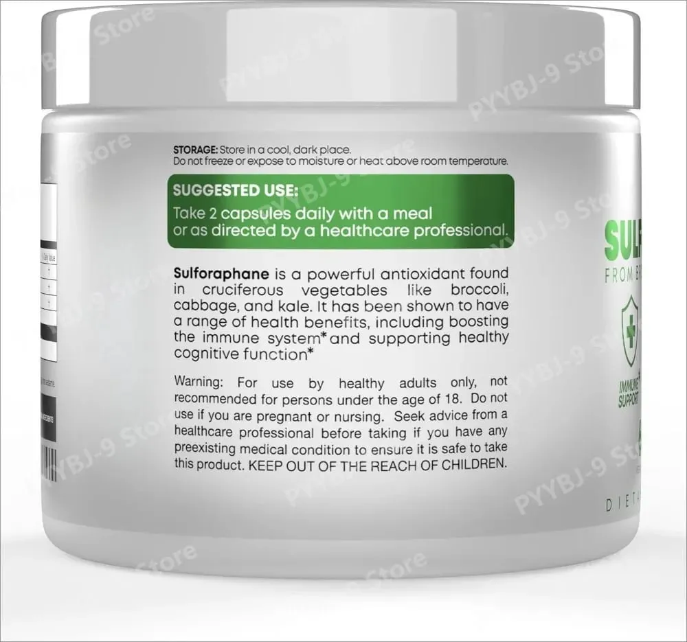 5 000mcg Sulforaphane From Broccoli Seed Extract Vegan Capsules with Myrosinase Immune Support 2-Capsule Serving 60 Count — image 6