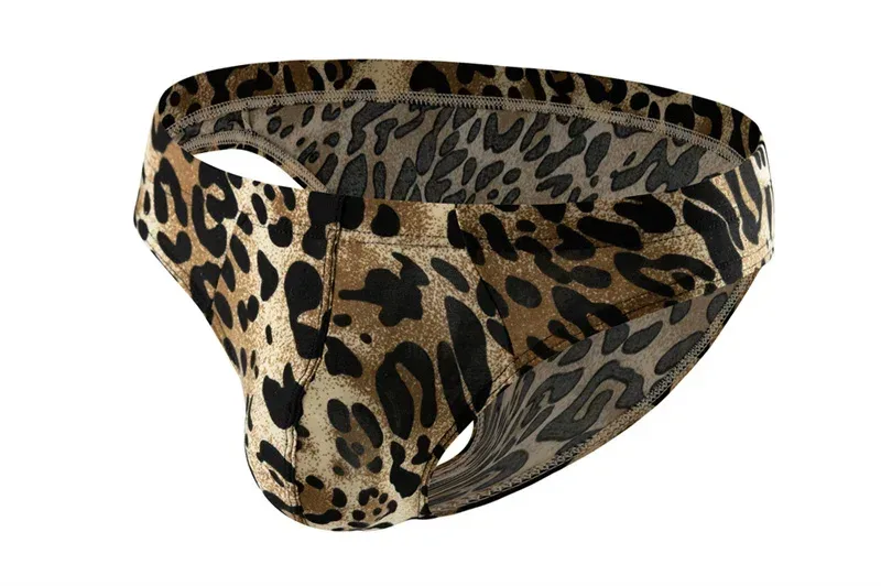 Seluar Dalam Lelaki Seksi Seluar Dalam Corak Leopard Pinggang Rendah Seluar Slip Lembut Pakaian Dalam Seluar Dalam Kantung Tangas Sexis De Hombre