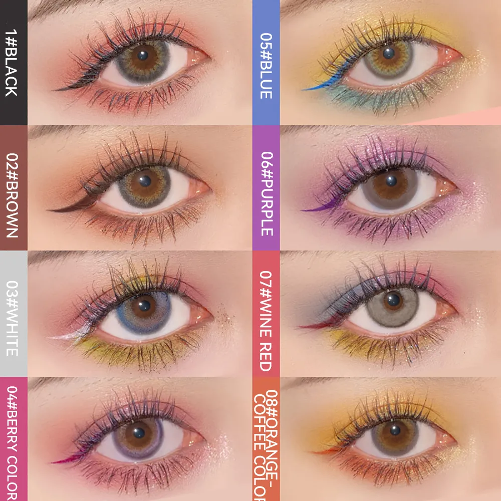 Eyeliner coloré multicolore Eyeliner stylo mince contours en douceur maquillage créatif pour les yeux maquillage des yeux — image 4