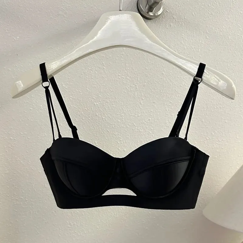 Trägerloses BH-Set mit AA-Körbchen, fester, halber Körbchen-BH, integrierter Lift, Dessous, umwandelbare Push-up-Unterwäsche, umwandelbare Push-up-Unterwäsche — image 10
