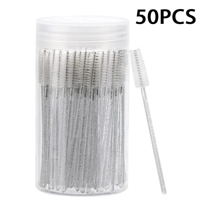 50/150PCS Usa E Getta Pennello Per Ciglia Mascara Bacchette Pennello Per Sopracciglia Applicatore di Trucco per Estensione Delle Ciglia Strumenti di Bellezza — image 9