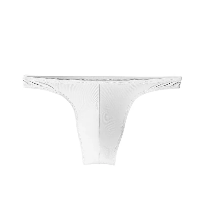 Perizoma in seta di ghiaccio Uomo Intimo sexy Morbido perizoma a costine Mutande traspiranti Mutandine senza cuciture Lingerie maschile Slip con custodia rigonfia — image 6