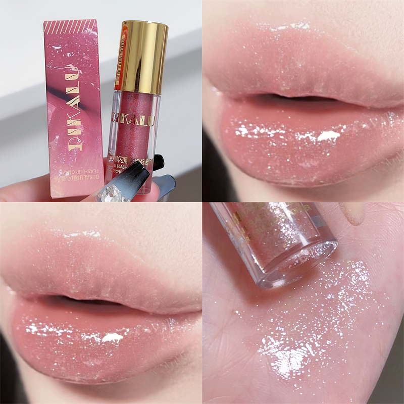 Pearl Diamond Glitter Lip Glaze, langanhaltende, feuchtigkeitsspendende, aufpolsternde, glänzende Lippentönungsöl, Make-up-Spiegel, Wasser, leichte flüssige Lippenstifte — image 16