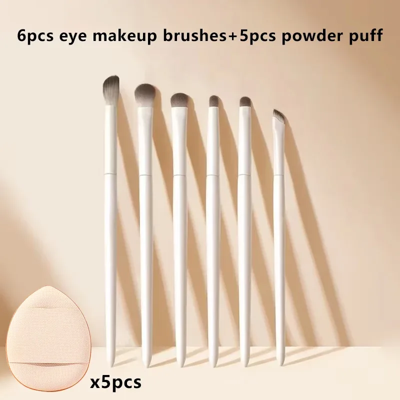 5/6/8/10pcs แปรงแต่งหน้าธรรมชาติชุดรายละเอียดอายแชโดว์ Contouring แปรง Ultra Soft Blending eyeliner Brow แปรงแต่งหน้าเครื่องมือ — image 13