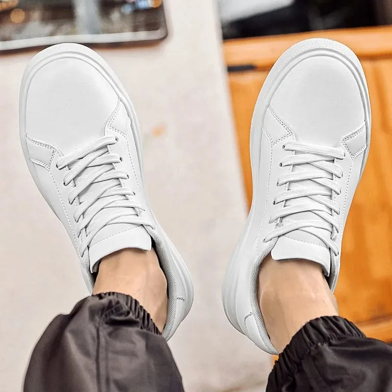 Scarpe da ginnastica da uomo nuove Scarpe con rialzo Altezza aumento Sottopiede 6-10 cm Scarpe con tacco alto Scarpe sportive in pelle Scarpe da uomo — image 4