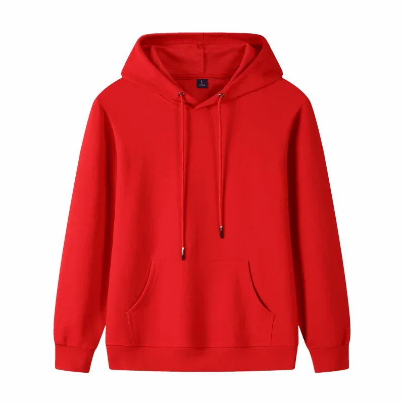 Fashion 9 Colors High-Quality Pullovers Custom Logo Printed Personal Group Brand Embroidery Men and Women 100% Cotton Hoodies — image 17