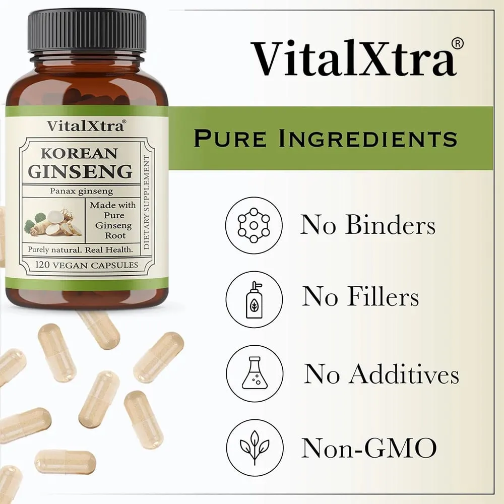 Supplément de ginseng coréen de 1 000 mg – Haute puissance pour la concentration énergétique, la vitalité et le soutien immunitaire pour les hommes et les femmes — image 6