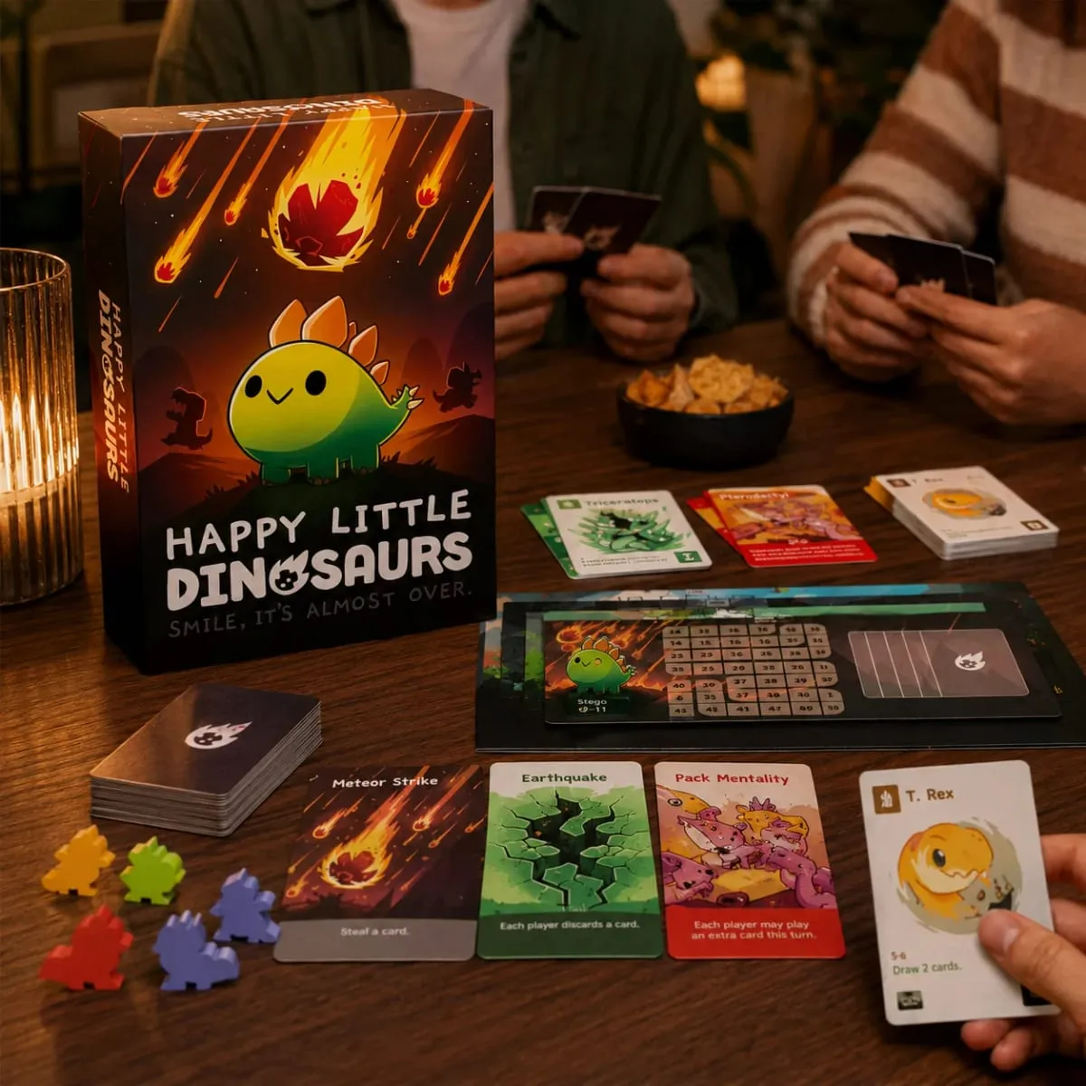 Joyeux petits dinosaures, carte de stratégie de survie mignonne, jeu de société, aventure amusante, fête de famille, cadeau pour enfants et adultes, Version anglaise — image 6