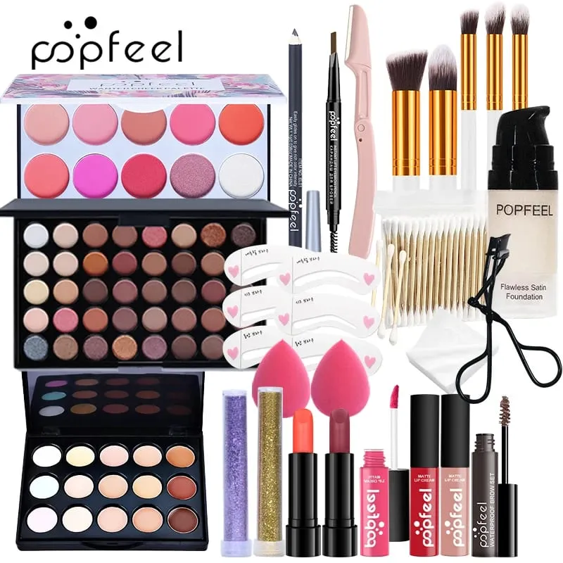 Kit de maquillaje todo en uno, 3 opciones de juego, conjunto de cosméticos faciales completos, regalo para principiantes para mujeres — image 6