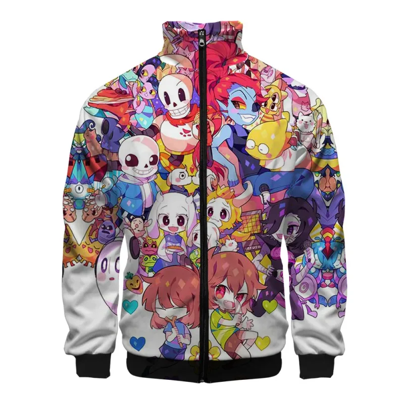 Sang Trọng Phổ Biến Sans Undertale 3D In Hình Dây Kéo Áo Raglan Áo Gió Bé Trai/Bé Gái Thoải Mái Cổ Đứng Áo Áo Khoác — image 24