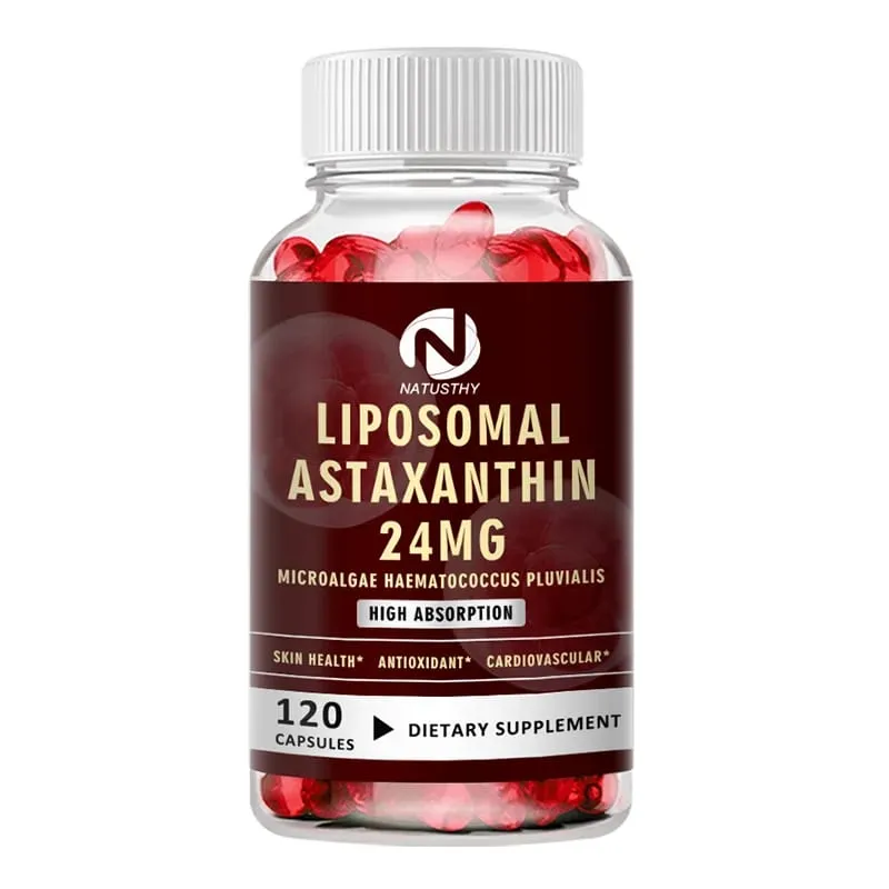 Haematococcus Pluvialis Kapsułka z astaksantyną - Liposomalna astaksantyna 24 mg - Naturalny przeciwutleniacz Zdrowie skóry i oczu oraz zdrowie układu odpornościowego