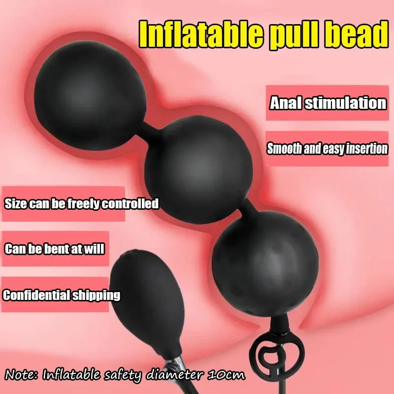 Aufblasbare Analzäpfchen mit drei Kugeln, hinteres Gericht, Analzäpfchen, weibliches Sexspielzeug, Prostatamassage, Sexspielzeug für Erwachsene — image 3