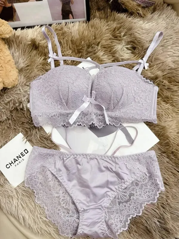Push Up Bra สำหรับหน้าอกเล็ก - ชุด Bralette ลูกไม้เก๋ไก๋สไตล์ฝรั่งเศสไร้สายรองรับชุดชั้นใน Anti-Sag สำหรับผู้หญิงตัวเล็ก — image 12