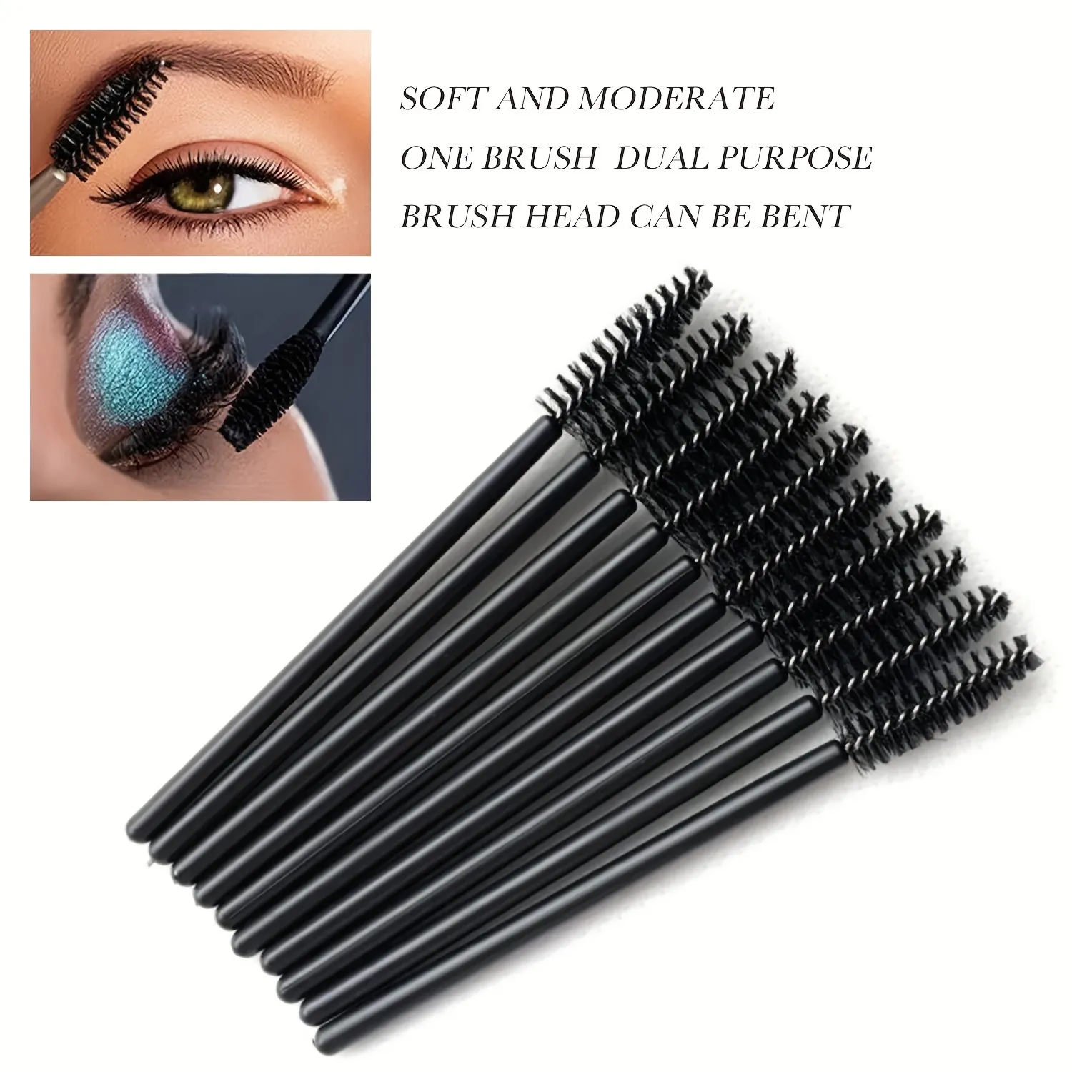 50pcs Disposable Eyelash Brushes Eyelashes Extension Tools Eyebrow Brush Mascara Wands Applicator Spoolers Makeup Tools — image 4