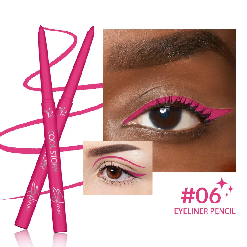 12 Color UV Fluorescent Eyeliner Gel Pen Waterproof Quick Drying Neon Colorful Eyeliner White Blue Purple Music Party Eye Makeup — image 11