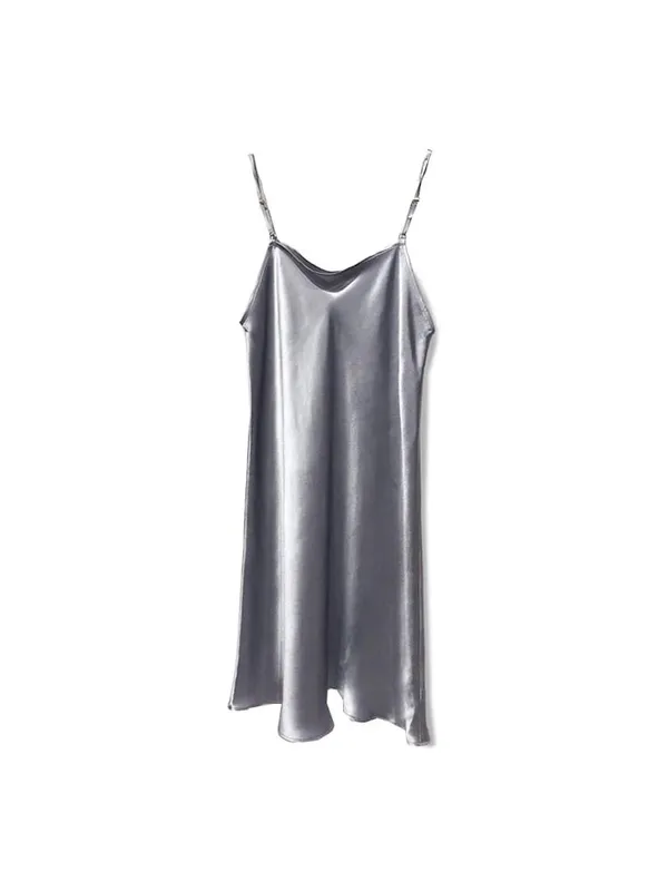SuyaDream – Mini robe en soie véritable pour femme, 19mm, sans manches, couleur unie, bretelles Spaghetti, vêtements de nuit élégants et chics, 100%, 2025 — image 9