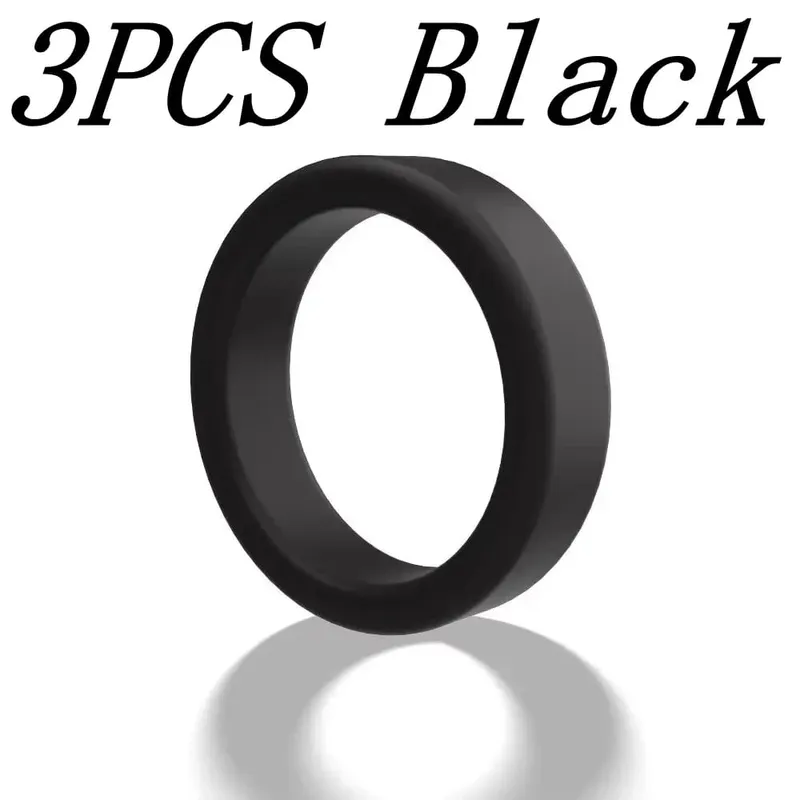 1/3 Pcs Männer Penis Ring Silikon Cock Ringe Männlichen Schloss Ejakulation Hodensack Ball Stretcher Anillo Hombre Cockring Sex Spielzeug Für männer — image 9
