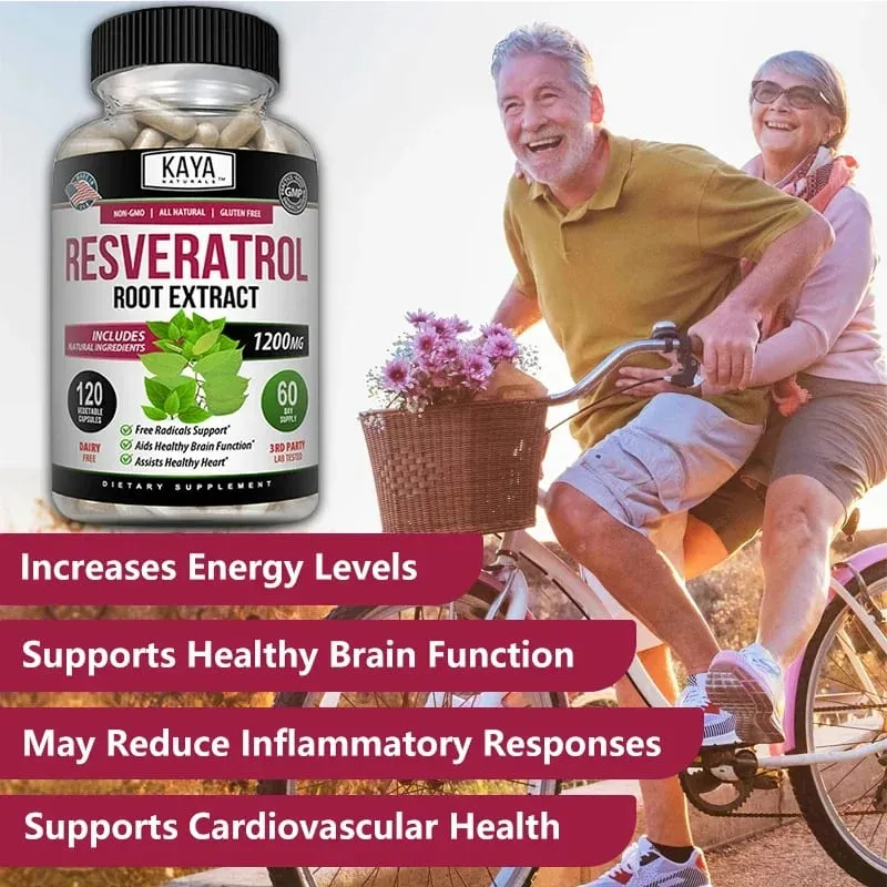 Kapsul Resveratrol - Suplemen Antioksidan untuk Mendukung Kesehatan Peredaran Darah dan Kesehatan Secara Keseluruhan - Non-GMO — image 7