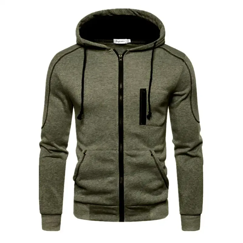 Men's Hoodie Black White Army Green Red Hooded Color Block Fleece Cool Casual Winter Clothing Apparel Hoodies Sweatshirts — image 11