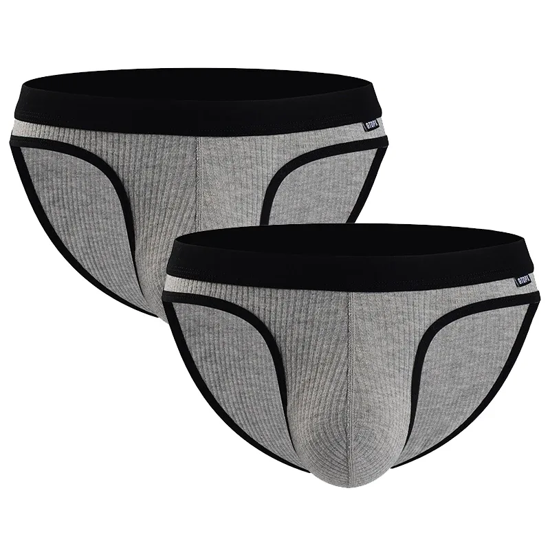 Herren-Unterwäsche, U-konvexe Beutel-Slips, atmungsaktiv, weich, elastisch, Low-Rise-Höschen für Männer, tägliche Dessous, 2er-Pack — image 7