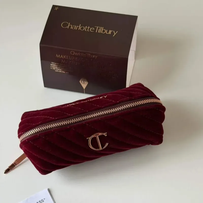 Charlotte Tilbury mate ajuste polvo prensado 4 colores base líquida Hollywood filtro impecable CT bolsa de maquillaje cosméticos de regalo — image 9