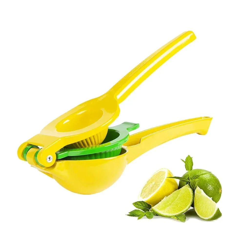 1 Buah Pemeras Lemon Pembuat Jus Buah Segar Jeruk Nipis Segar Pembuat Jus Manual Portabel Ekstraktor Tekan Tangan Logam — image 8