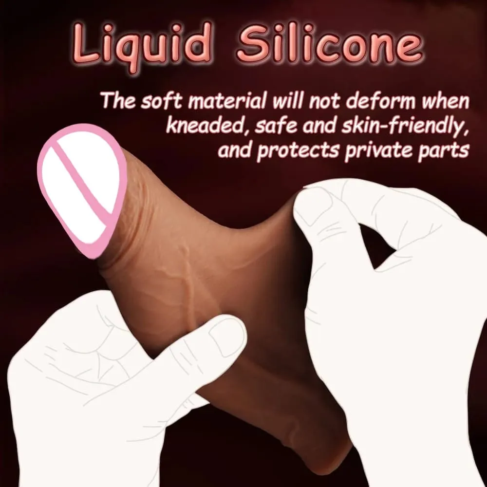 Penis-Training, realistische Dual-Density-Silikon-Penishülle, Penisring-Extender, männliches Sexspielzeug, Dildo, Penishülle für Erektion — image 5