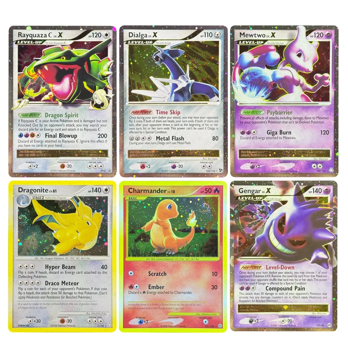 Cartes proxy Dragonite Legends Awakened Charmander Stormfront Gengar LV.X Rayquaza C Leafeon Majestic Dawn Blastoise Holo — image 1