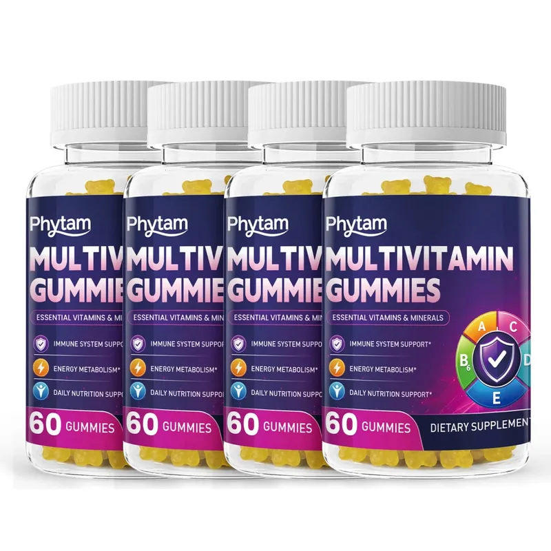 Multivitamin Dewasa Bear Gummies 14 dalam 1 Vitamin Mineral Kompleks Vitamin C Zink B D Metabolisme Tenaga Imun Sokongan Pemakanan Harian 60 Kiraan — image 9
