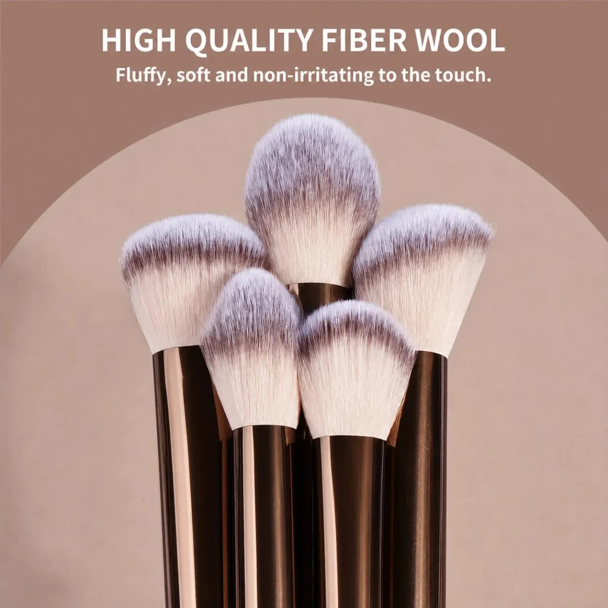 Kit per trucco professionale da 17 pezzi, incluso 13 pennelli in alluminio, borsa per il trasporto e 3 bignè in spugna, ombretto in polvere, fard e dettagli. — image 5