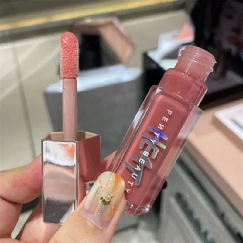 Hot Fenty Beauty Lipgloss Lippenstift Wasserglanz Highlight Mirror Lasting FUSSY HEAT RIRI Funkelnde, charmante, feuchtigkeitsspendende Lippenpflege — image 9