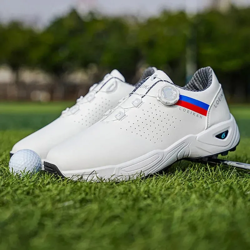 Chaussures de golf pour hommes | Fermeture à bouton rapide | Baskets de golf antidérapantes sans crampons — image 2