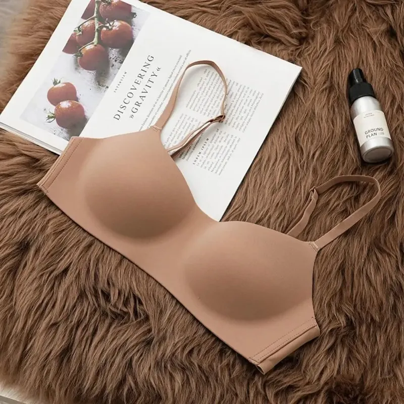 Blød komfort Trådløs BH Tynd Skål Åndbart stof Sømløs BH Elastisk materiale Elastisk Tube Top BH'er Lingeri Skønhed — image 9