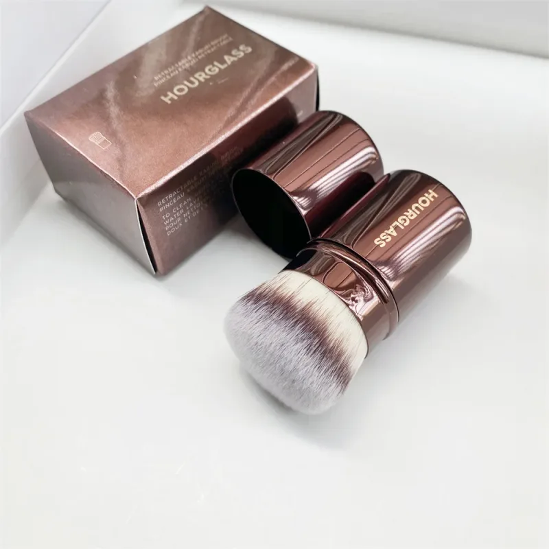 แปรงแต่งหน้านาฬิกาทราย Face Large Powder Blush Foundation Contour Highlight Blending Retractable Kabuki เครื่องสำอางค์แปรงเครื่องมือ — image 6