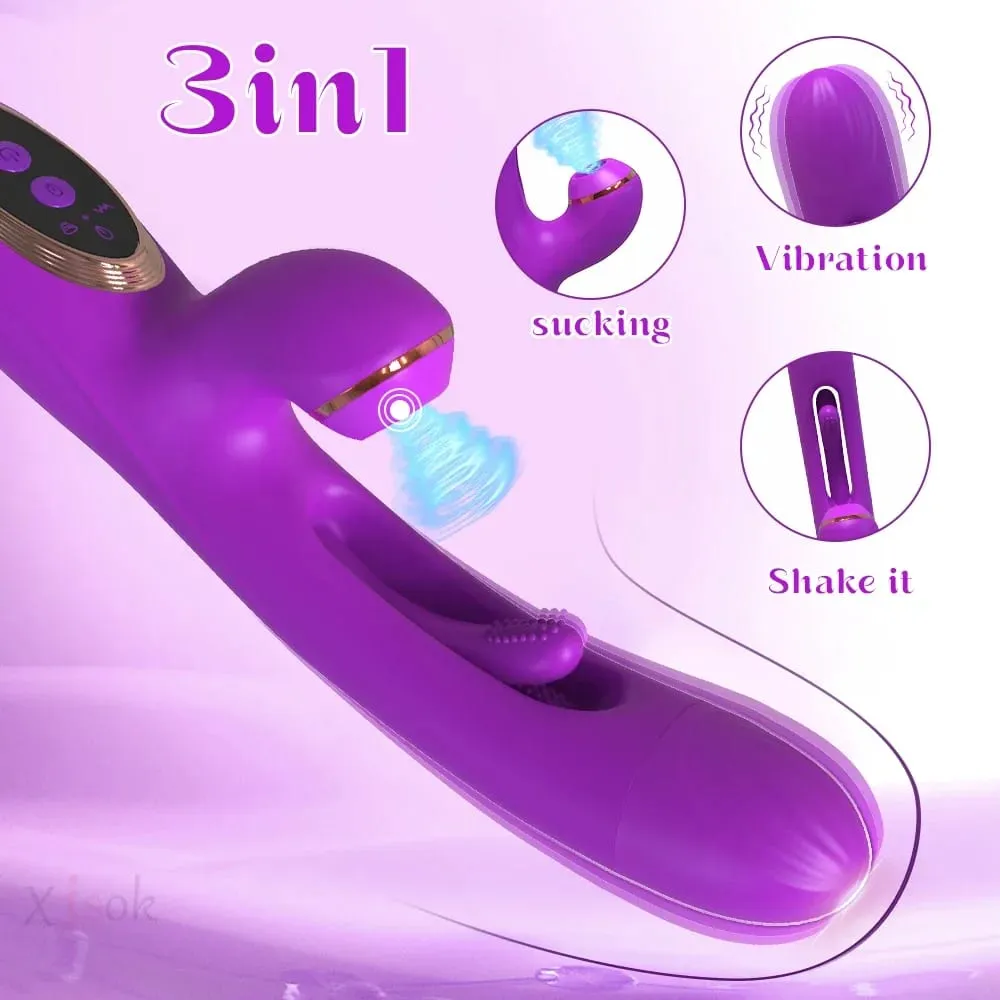 Vibromasseur à succion pour femmes, stimulateur de Clitoris et de point G, gode, masseur vaginal, jouets sexuels vibrants pour femmes adultes de 18 ans et plus — image 5