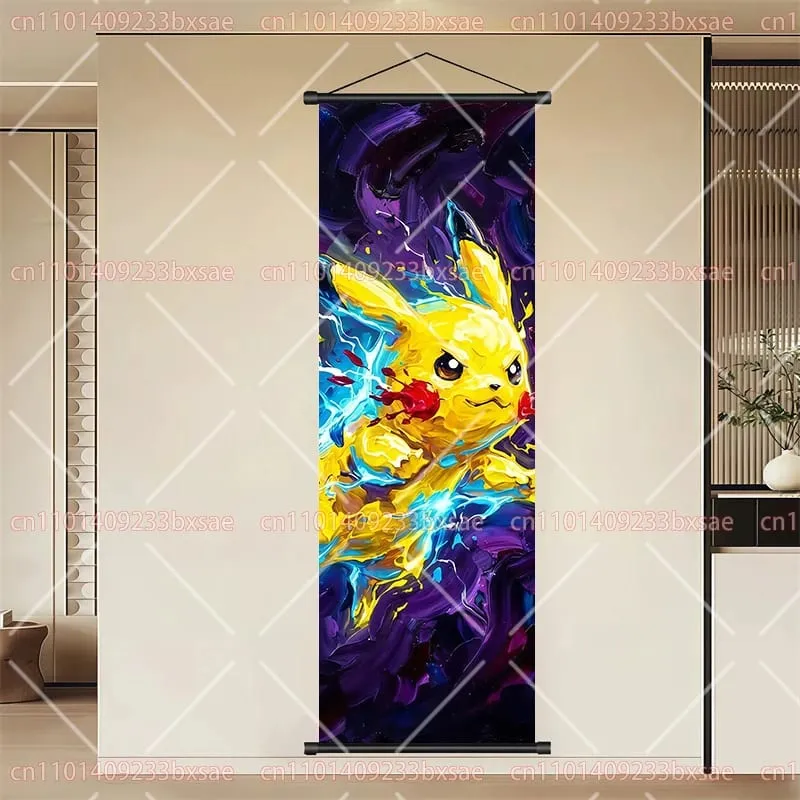 Peinture en rouleau HD de dessin animé Pokémon, Eevee, Pikachu, Suicune, Charizard, Mewtwo, décoration murale de fond, affiche, cadeau pour enfants — image 17