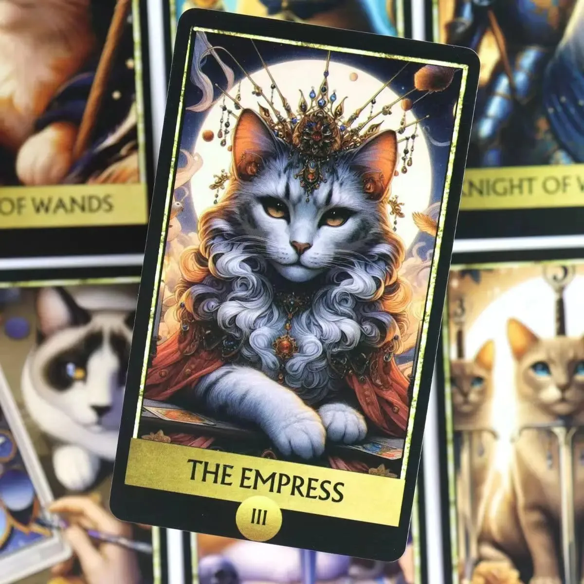 Nouveau jeu de cartes Tarot chat A 78, Version anglaise, jeux de société, soins personnels pour les lectures de Tarot, jeu vibrant et facile, jeu de divination, jouet — image 5