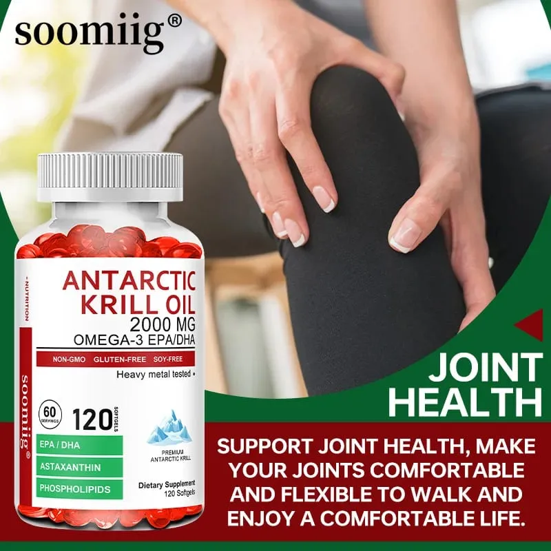Antarctic Krill Oil Capsules 2000mg Omega-3 EPA & DHA with Astaxanthin Supplement Sourced from Red Krill Maximum Strength — image 6