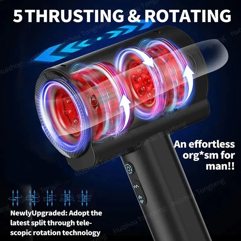 Automatic Thrusting Rotating Vibrating Male Masturbator Blowjob Sex Glans Massager Penis Vibrator Pussy Adult Sex Toys for Men — image 3