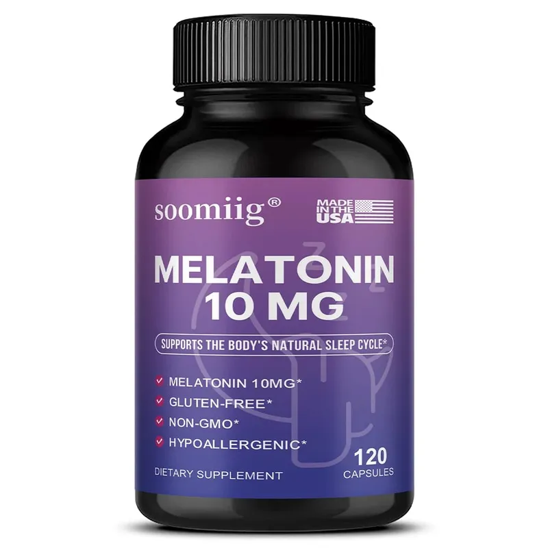 Melatonin 10 mg Gummibonbons und Kapseln 30/60/120 Stück – Einschlafen auf natürliche Weise, Bekämpfung von Schlaflosigkeit, Unterstützung der Immunität und Verbesserung der Ruhequalität
