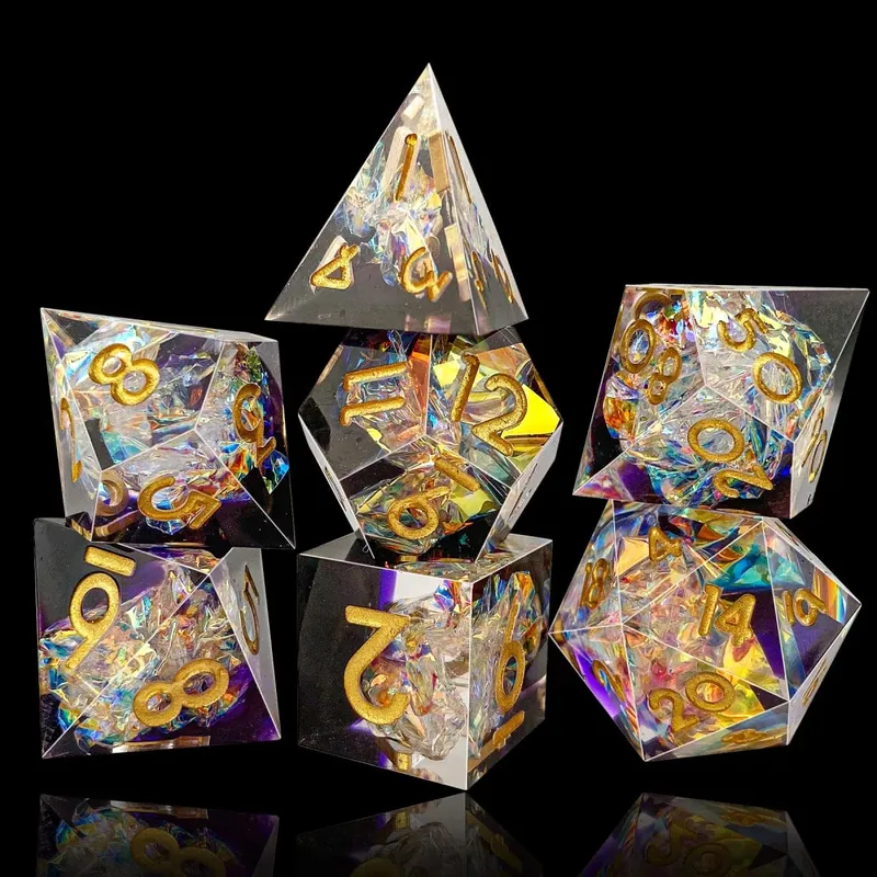 Set Dadu DND Resin Sharp Edge untuk Dungeons and Dragons Role Playing dan Permainan Meja — image 13