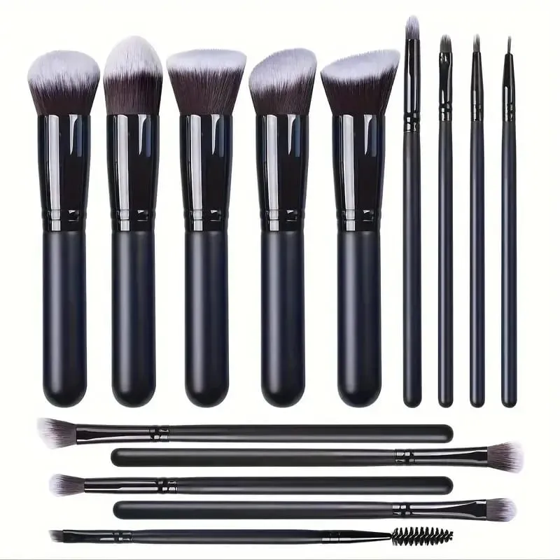 Profesionální sada štětců na make-up 14/16 kusů Měkký nadýchaný štětec pro tvarování kontur Kosmetické nástroje pro krásu obličeje