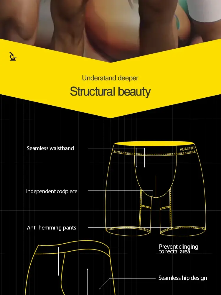Boxer Transparent en soie glacée pour hommes, 1/3 pièces, sous-vêtements transparents en tissu Ultra-fin, sous-vêtements sans couture, 0.01 — image 2