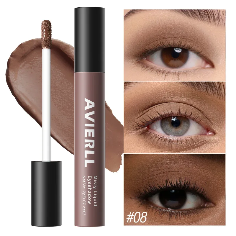 10 Warna Matte Nude Eye Bronzer Pembayang Mata Cecair Kalis Air Mata Tahan Lama Shdaow Kontur Pipi Semulajadi Kosmetik Wanita — image 11