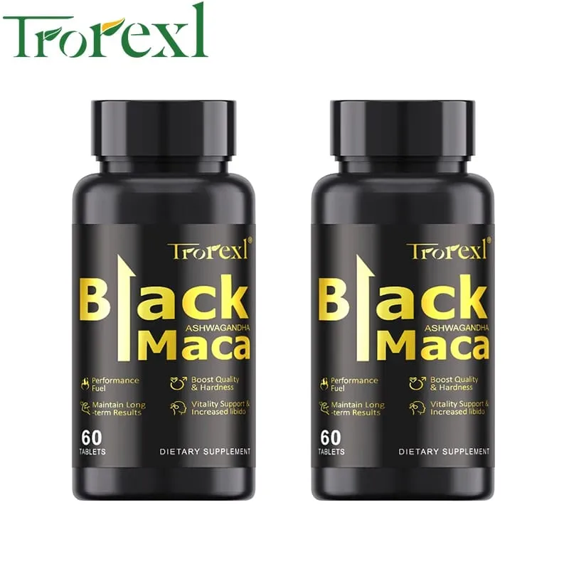 有機黒マカの丸薬 60 錠男性強化サプリメントサイズの改善持久力健康的なエネルギーを促進 — image 8