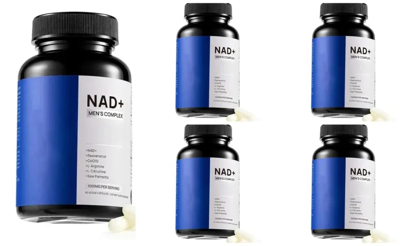 NAD+ 남성용 복합 캡슐 1000mg, CoQ10 레스베라트롤 세포 에너지 및 활력 보충제가 근육 건강을 지원합니다 60개 — image 11