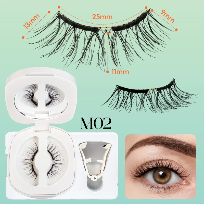 Soft Magnetic Eyelashes No Glue Needed Reusable Natural Look 3D Lashes Easy Apply Soft Magnetic Lashes Kit for Eye Makeup — image 9